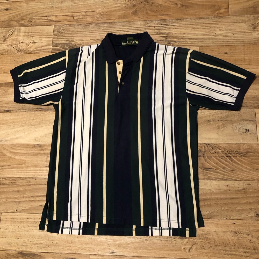Knight of Round Table vintage striped shirt size M.